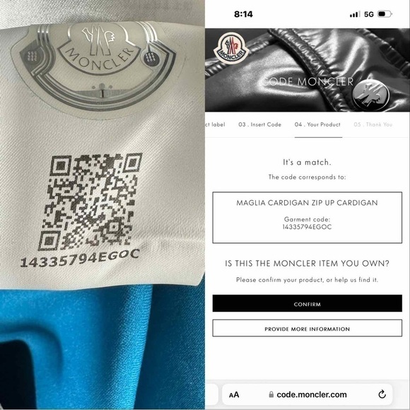 Moncler Maglia Grenoble Cardigan Fleece Jacket Bright Blue Size Small - Picture 5 of 11